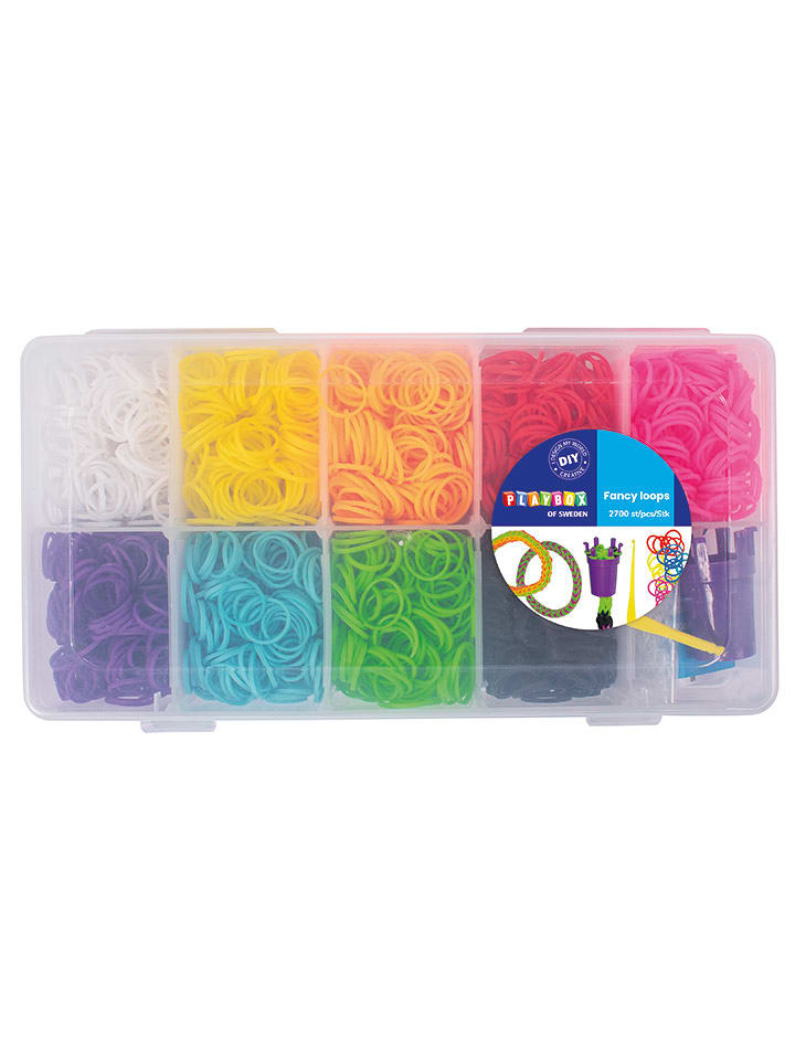 Playbox 2700-częściowy zestaw kolorowych gumek Loom Bands - 5+ rozmiar: onesize