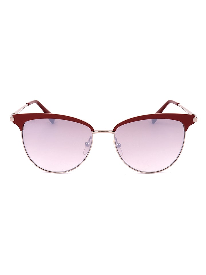 Longchamp Damskie okulary przeciwsłoneczne w kolorze złoto-czerwono-fioletowym rozmiar: 55