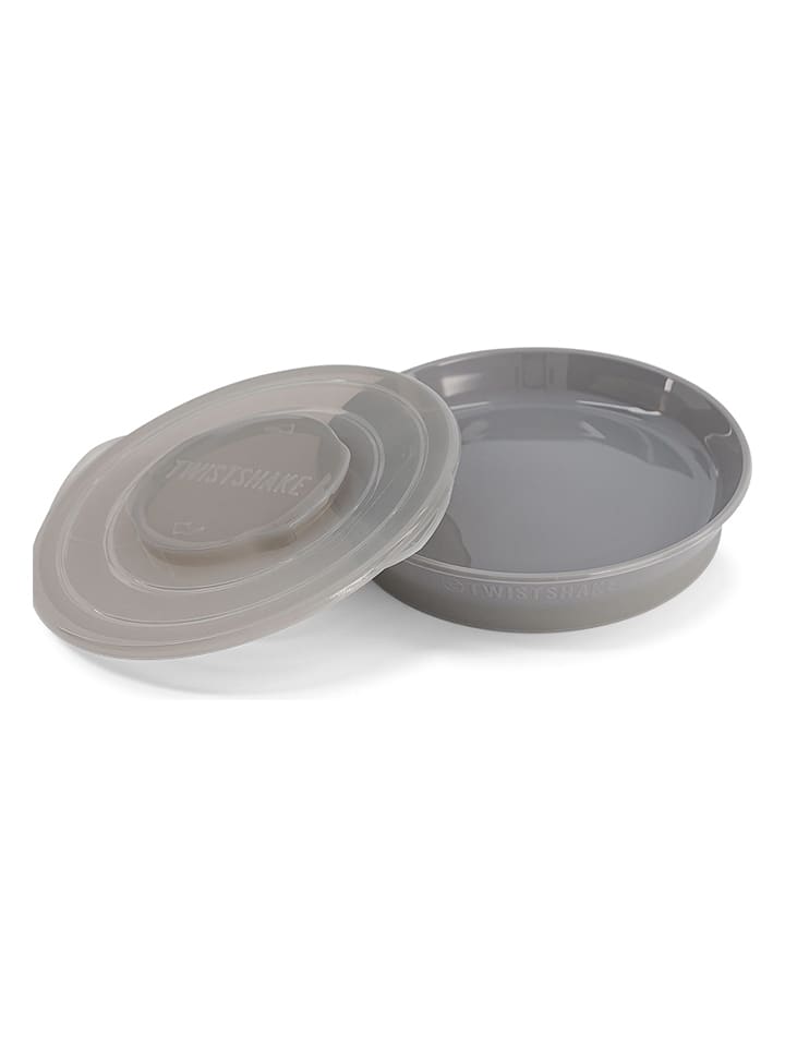 Twistshake Talerz w kolorze szarym do nauki jedzenia - 430 ml rozmiar: onesize
