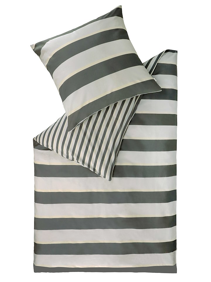 ESPRIT Komplet pościeli renforcé "Fun" w kolorze szaro-białym rozmiar: 155x220 cm