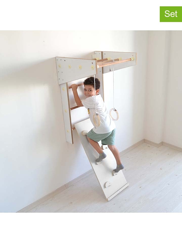 Woody Kids Zestaw w kolorze jasnobrązowo-białym do wspinaczki - 3+ rozmiar: onesize