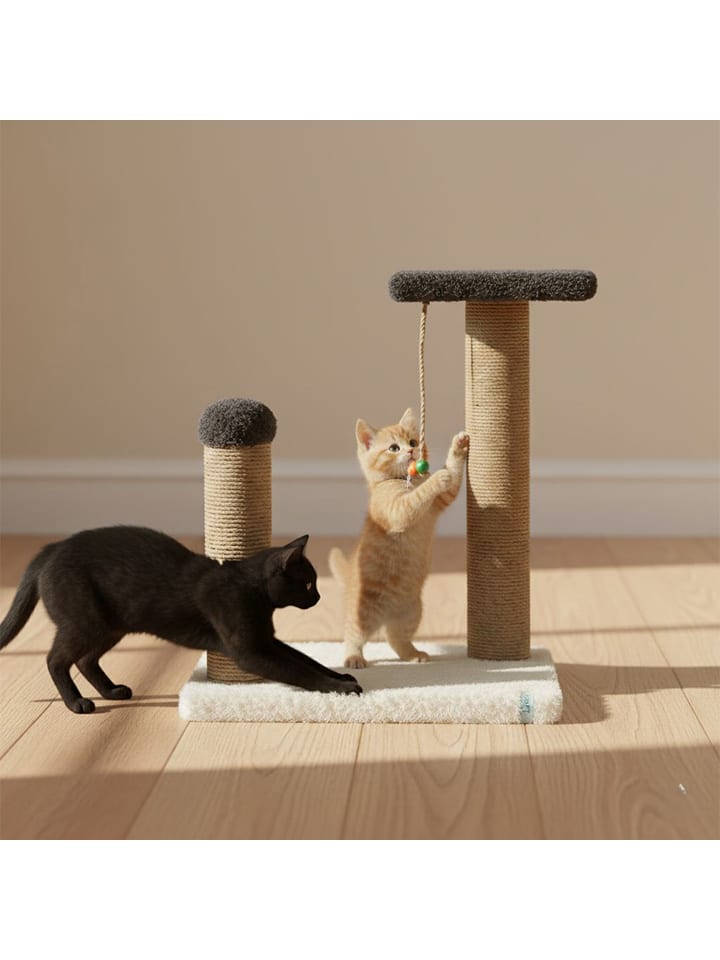 Paws&Whiskers Drapak "Else" w kolorze antracytowo-białym dla kota - 33 x 44 x 28 cm rozmiar: onesize