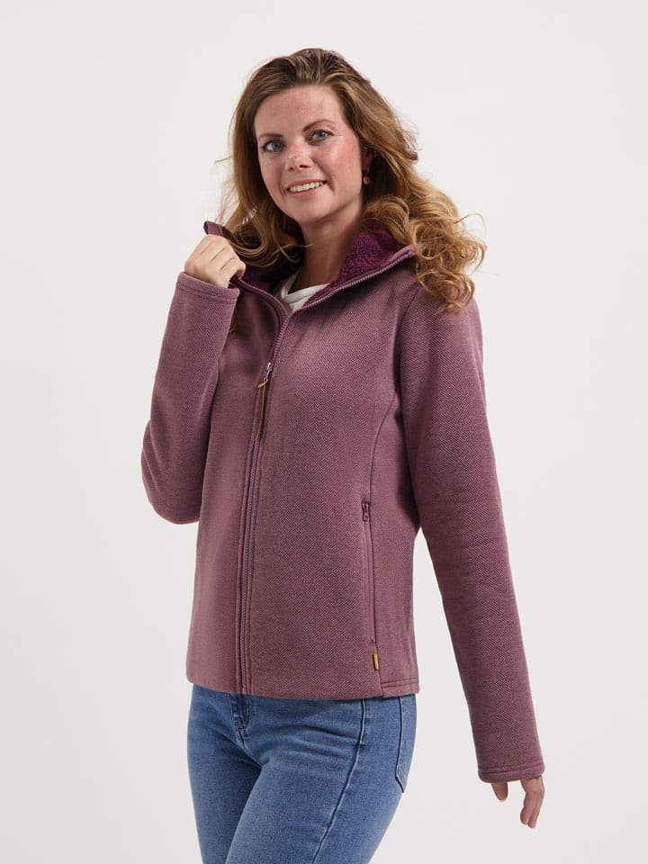 TRAVELIN' Kurtka polarowa w kolorze fioletowym rozmiar: XL