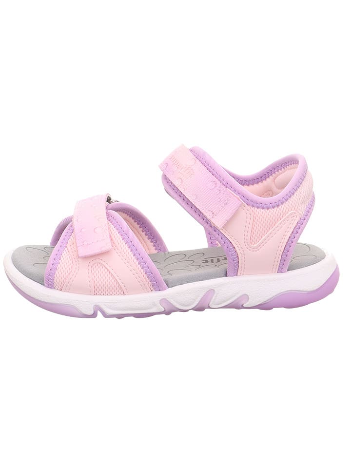 superfit Skórzane sandały "Pebbles" w kolorze jasnoróżowo-fioletowym rozmiar: 26