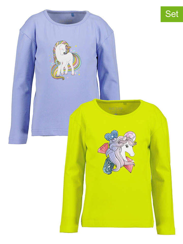 Blue Seven Koszulki (2 szt.) w kolorze zielono-błękitnym rozmiar: 122