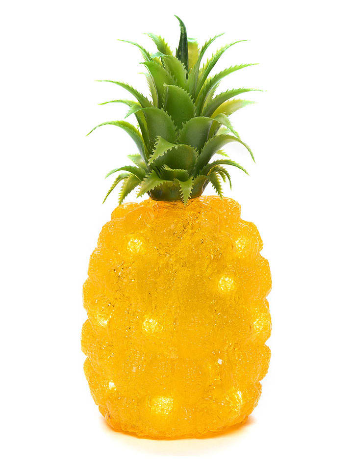 Konstsmide Lampa dekoracyjna LED "Pineapple" w kolorze żółtym - wys. 26 x Ø 11 cm rozmiar: onesize
