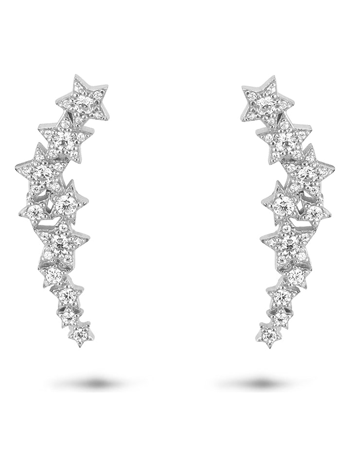 DI GIORGIO Srebrne kolczyki-wkrętki z cyrkoniami rozmiar: onesize