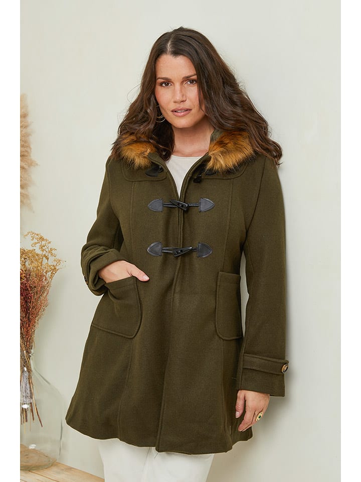 Curvy Lady Płaszcz przejściowy w kolorze khaki rozmiar: 40/42