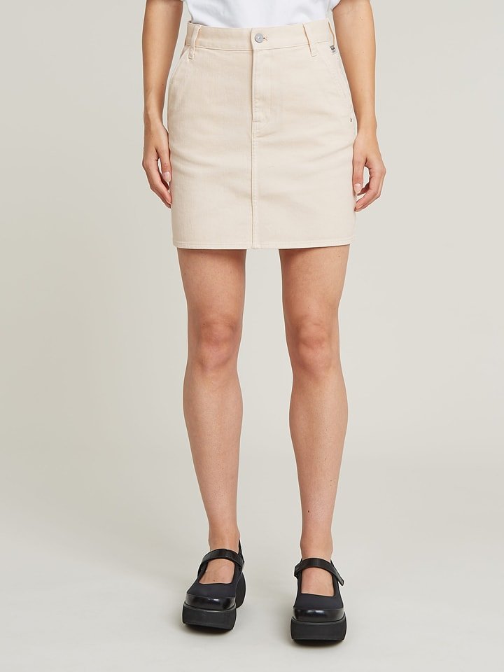 G-Star Spódnica dżinsowa w kolorze kremowym rozmiar: W27