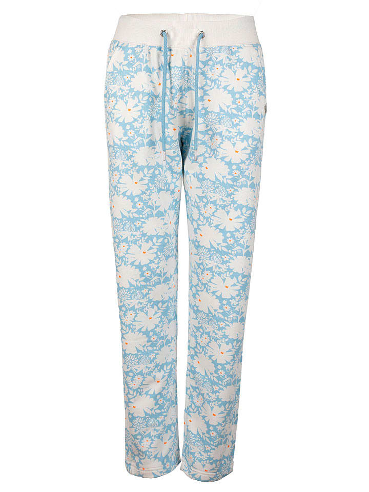 Roadsign Spodnie dresowe w kolorze błękitno-białym rozmiar: XL