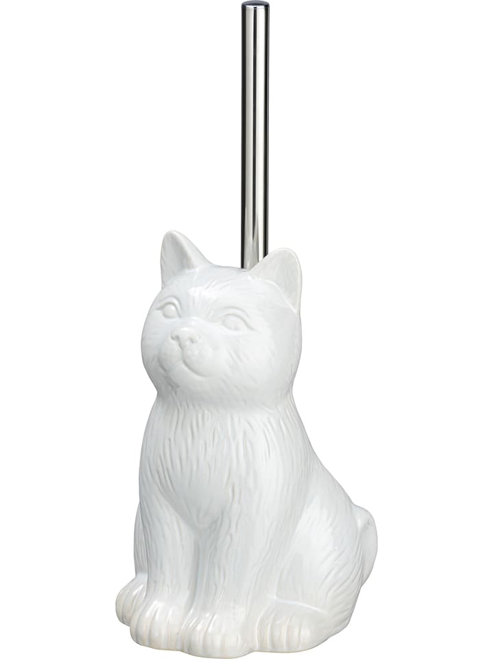 Wenko Zestaw WC "Cat" w kolorze białym - wys. 22 cm rozmiar: onesize