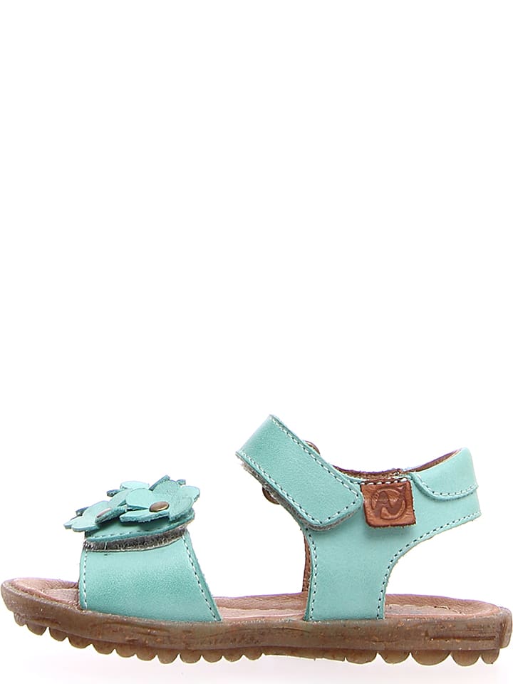 Naturino Skórzane sandały w kolorze turkusowym rozmiar: 32