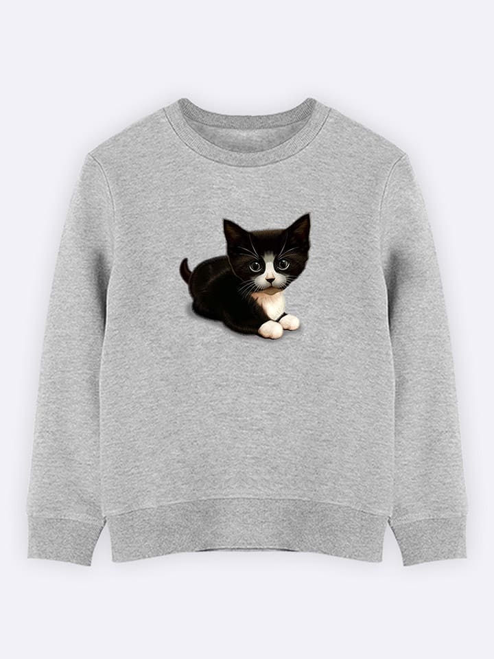 WOOOP Bluza "Cute cat" w kolorze szarym rozmiar: 152