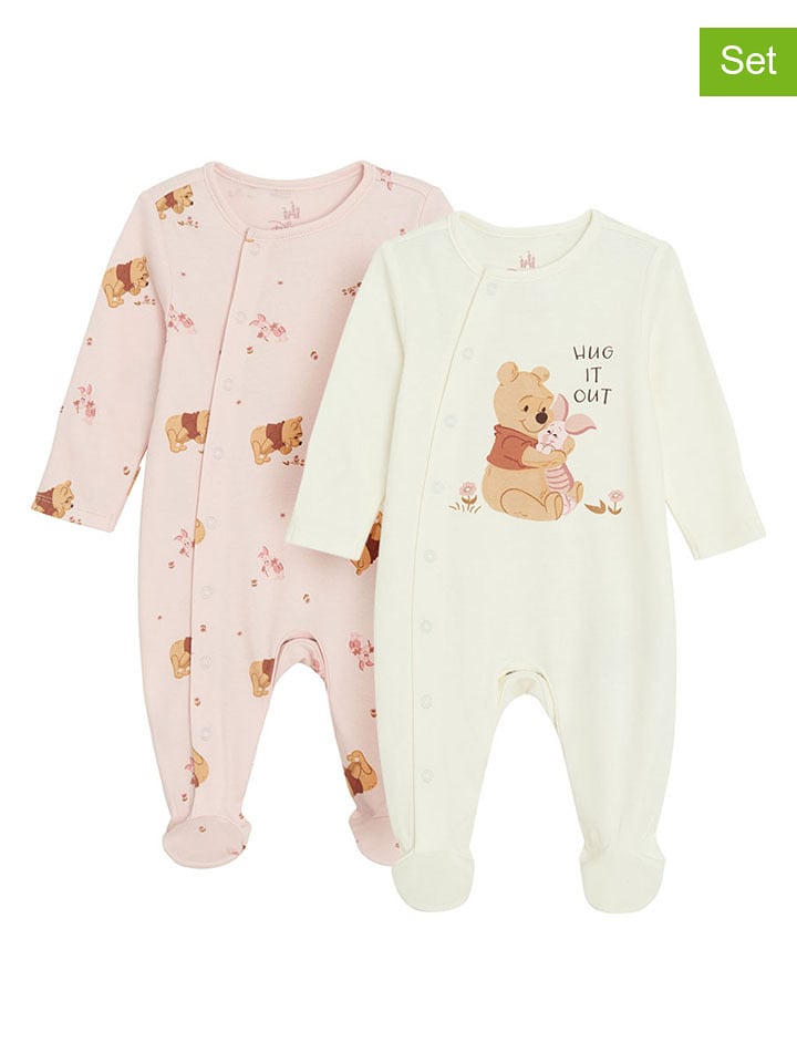 COOL CLUB Śpioszki (2 szt.) w kolorze kremowym i jasnoróżowym rozmiar: 62