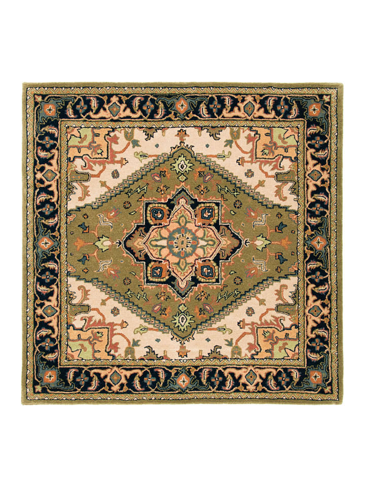 Safavieh Wełniany dywan "Heritage" w kolorze brązowo-jasnobrązowym rozmiar: 122x122 cm