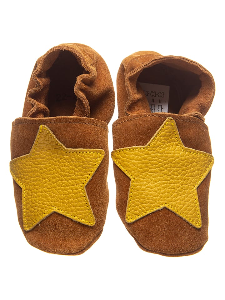 lamino Skórzane buty w kolorze pomarańczowym do raczkowania rozmiar: 20/21