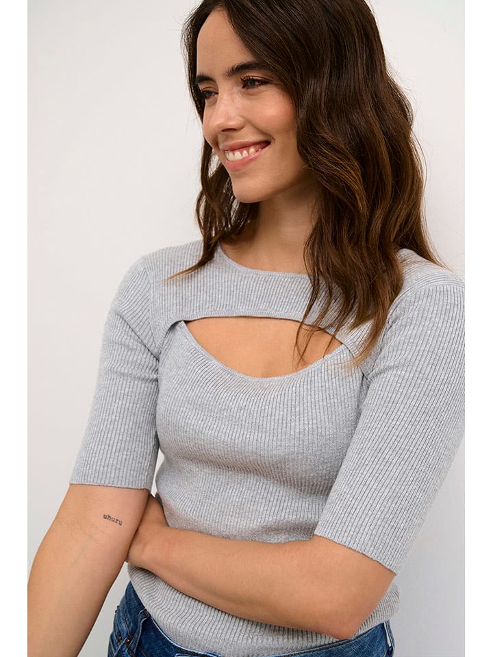 Kaffe Sweter w kolorze jasnoszarym rozmiar: XL