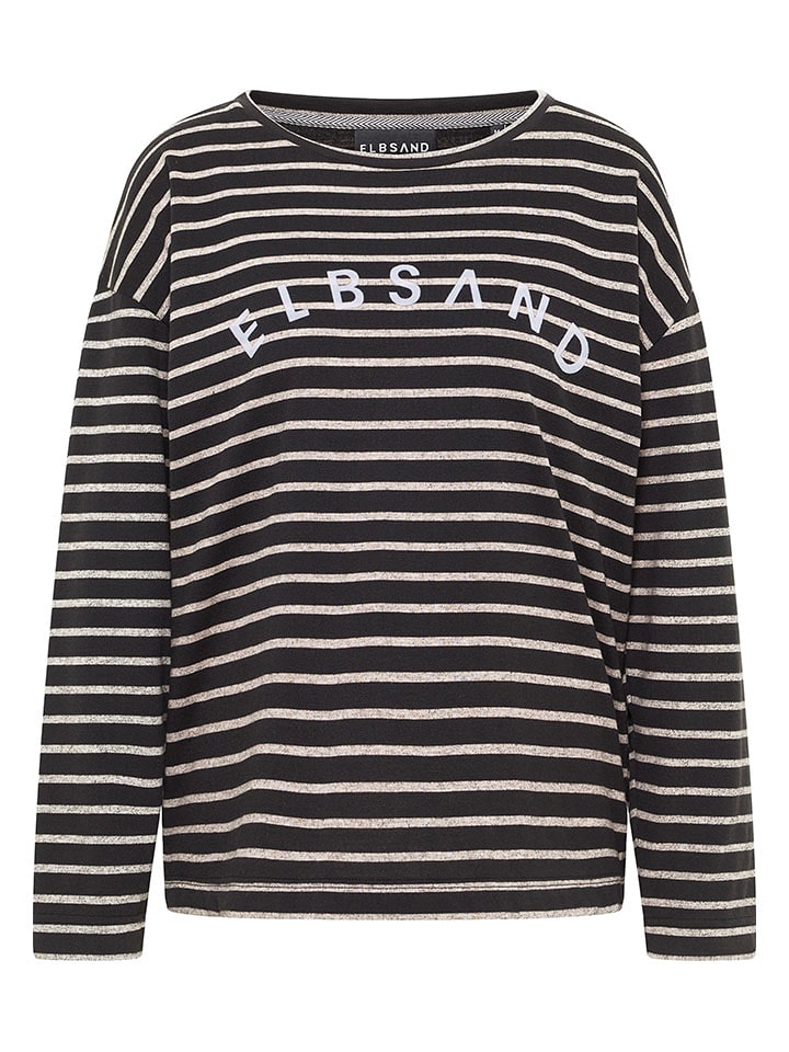 ELBSAND Bluza "Ulima" w kolorze czarno-kremowym rozmiar: S