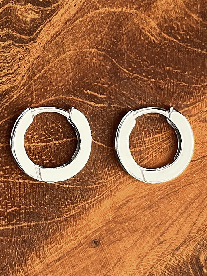 Eclat d'Argent Srebrne kolczyki-kreole rozmiar: onesize