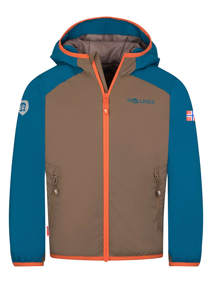 Trollkids Kurtka funkcyjna "Halsafjord" w kolorze brązowo-niebieskim rozmiar: 164