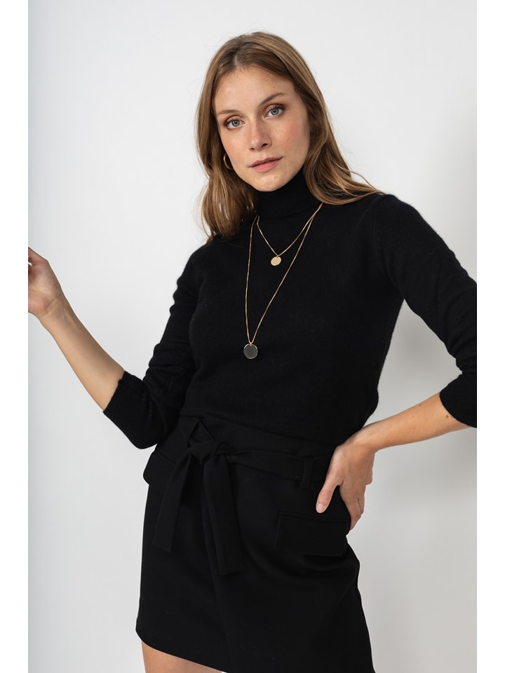 Perfect Cashmere Kaszmirowy golf "Willow" w kolorze czarnym rozmiar: M