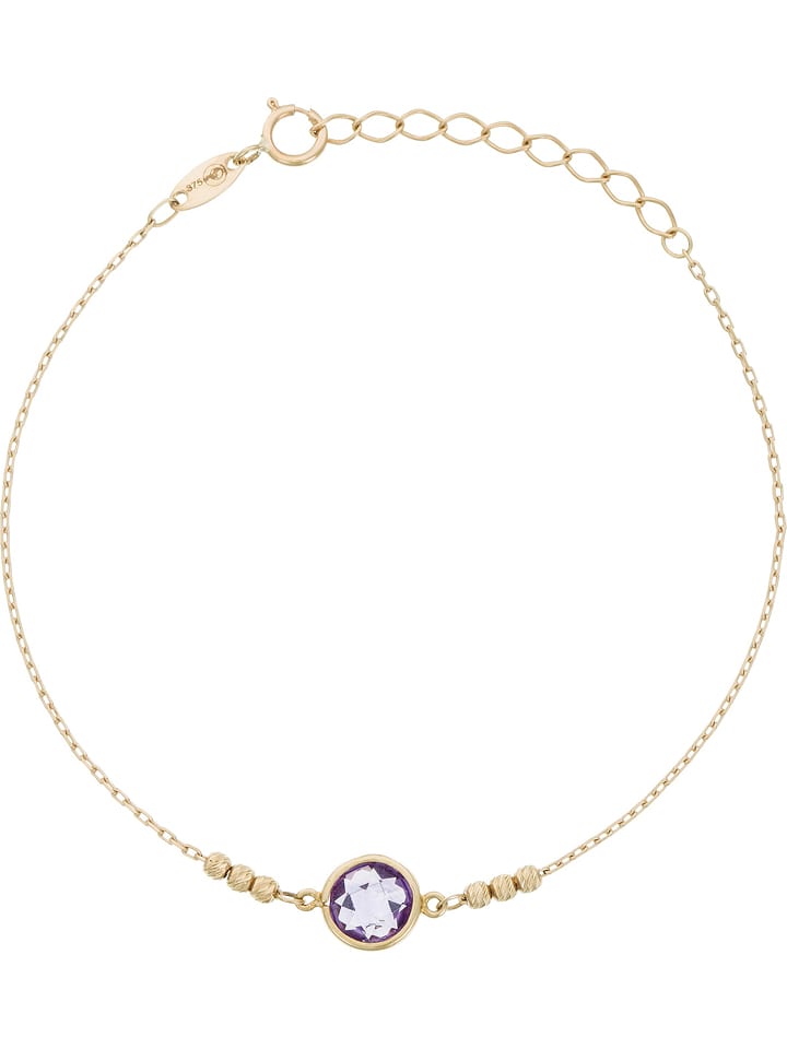 OR ÉCLAT Złota bransoletka "Dream" z ametystem rozmiar: onesize