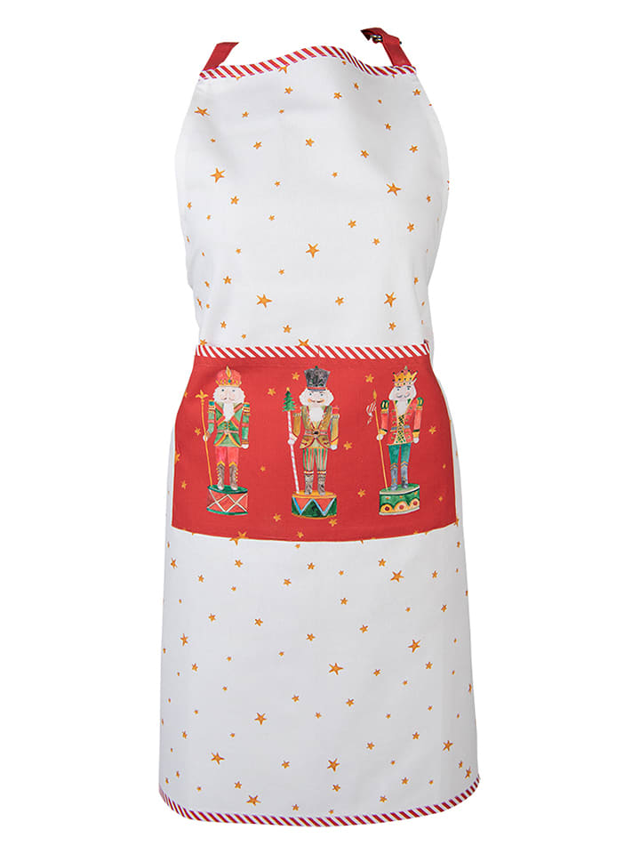 Clayre & Eef Fartuch kuchenny w kolorze białym rozmiar: onesize