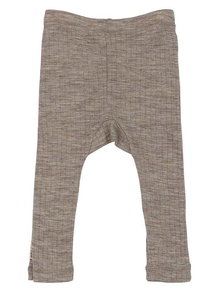 mikk-line Wełniane legginsy w kolorze beżowym rozmiar: 134