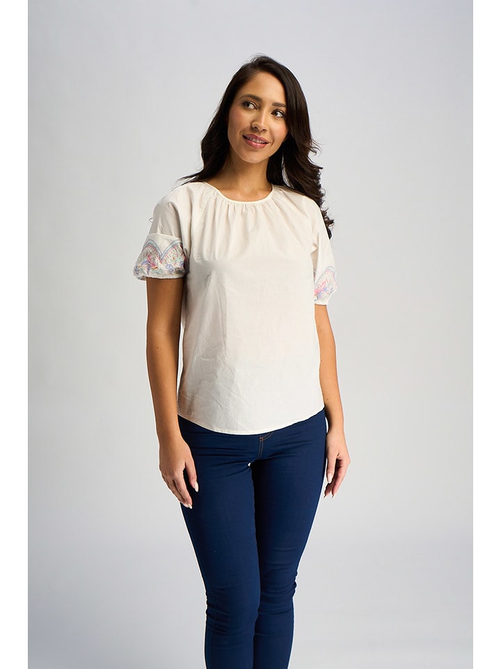 Marks & Spencer Bluzka w kolorze kremowym rozmiar: 32