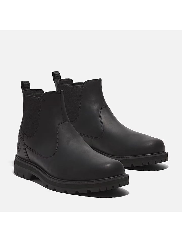 Timberland Skórzane sztyblety "Britton Road Mid" w kolorze czarnym rozmiar: 41