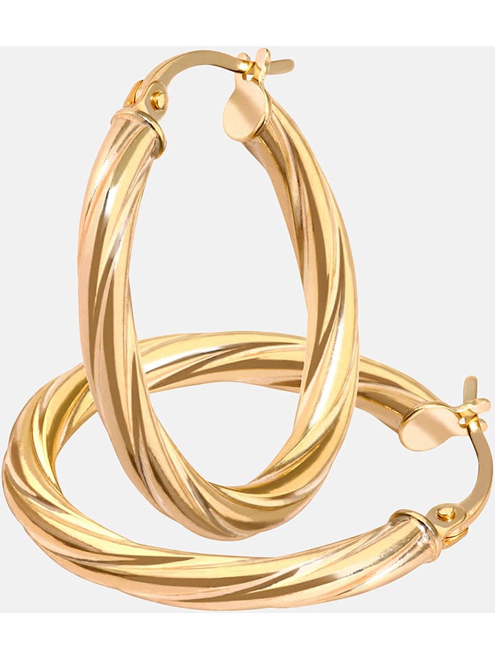 Diamant Exquis Złote kolczyki-kreole rozmiar: onesize