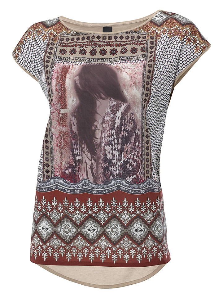 Heine Koszulka w kolorze beżowo-brązowym rozmiar: 34