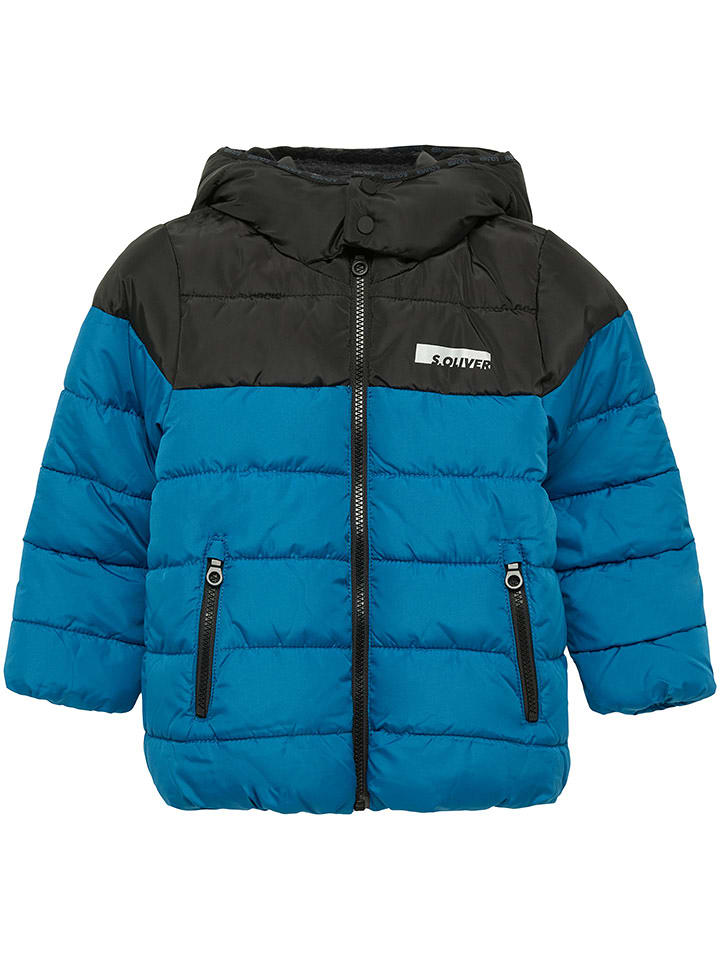 s.Oliver Kurtka pikowana w kolorze niebiesko-czarnym rozmiar: 110