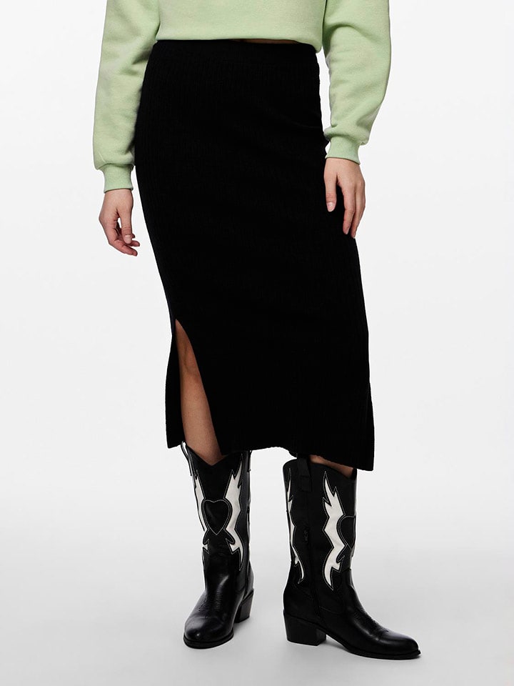 Pieces Spódnica "Crista" w kolorze czarnym rozmiar: XS