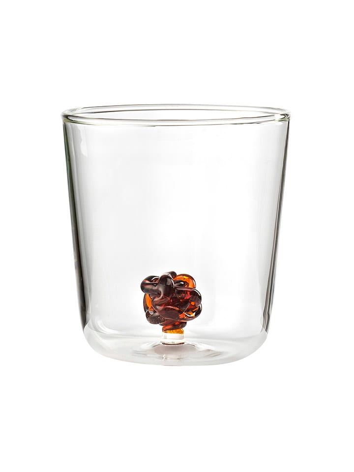 Onlylux Szklanka "Nodo dell’Amore" w kolorze brązowym - wys. 9,3 cm rozmiar: onesize