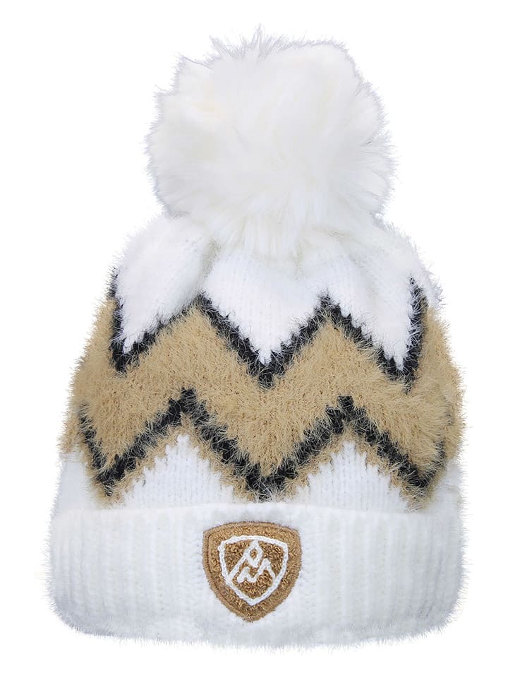 Peak Mountain Czapka "Mouton" w kolorze biało-beżowym rozmiar: onesize