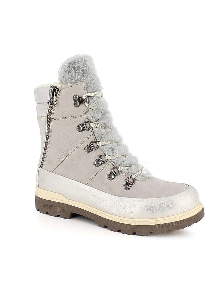 Kimberfeel Botki zimowe "Lou" w kolorze srebrno-szarym rozmiar: 38