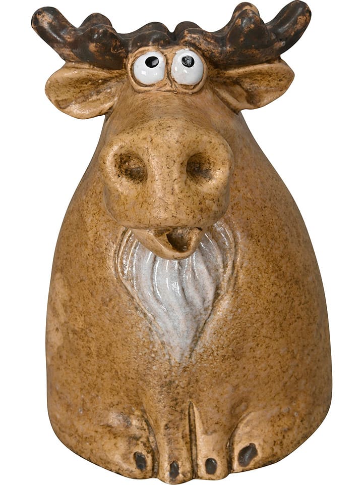 POSIWIO Figurka dekoracyjna "Moose" w kolorze jasnobrązowym - 10 x 15 x 12 cm rozmiar: onesize