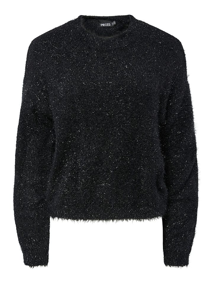 Pieces Sweter "Mie" w kolorze czarnym rozmiar: L