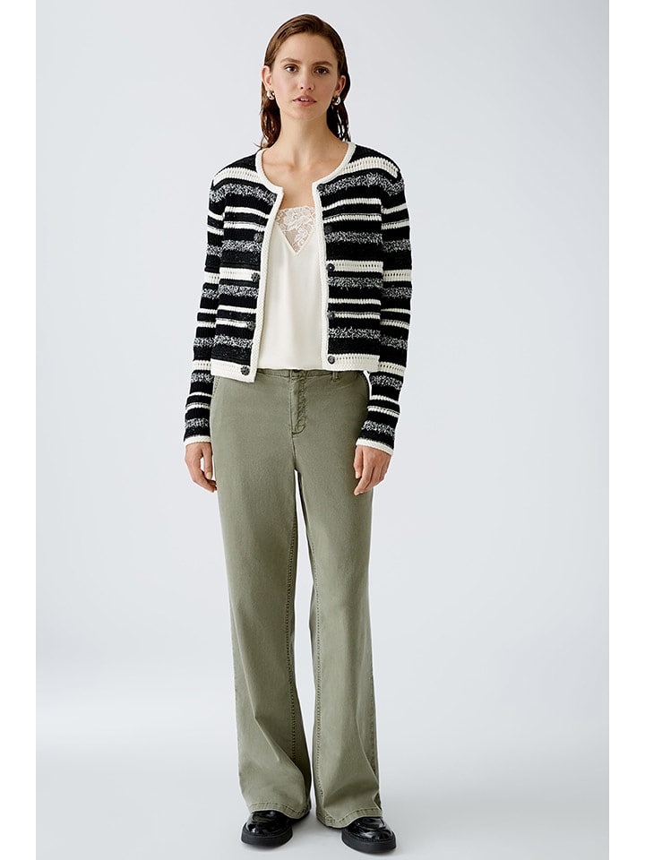 Oui Kardigan w kolorze czarno-białym rozmiar: 42