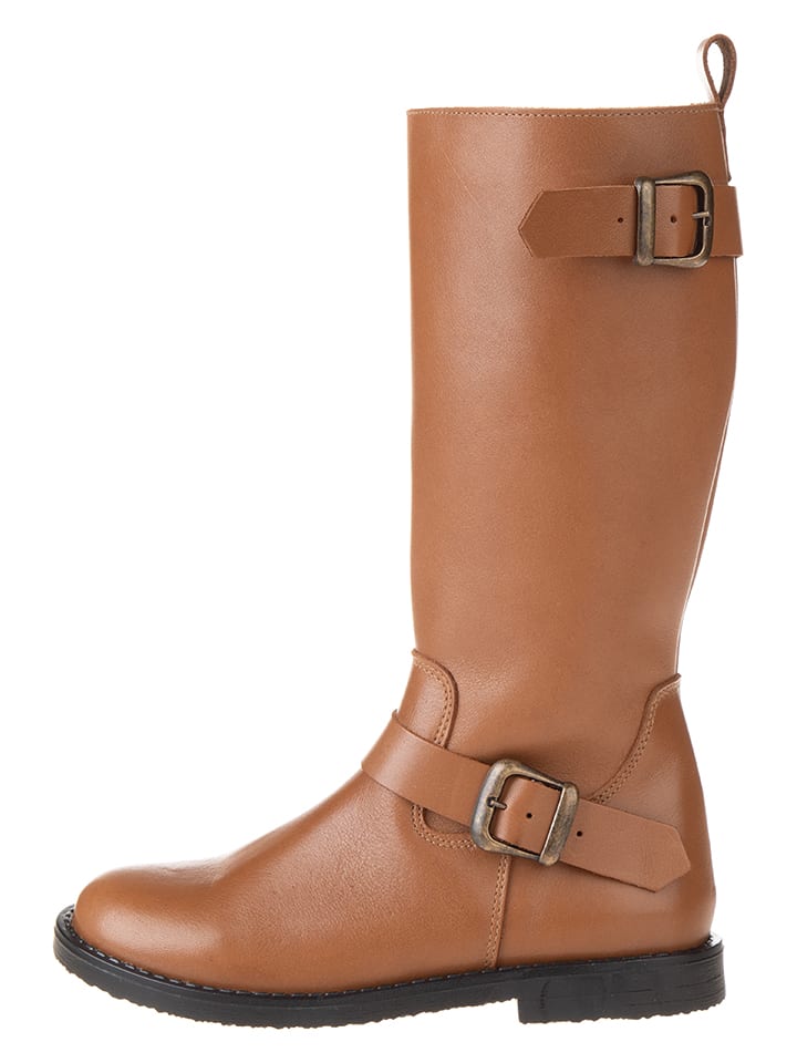 lamino Skórzane kozaki w kolorze jasnobrązowym rozmiar: 36