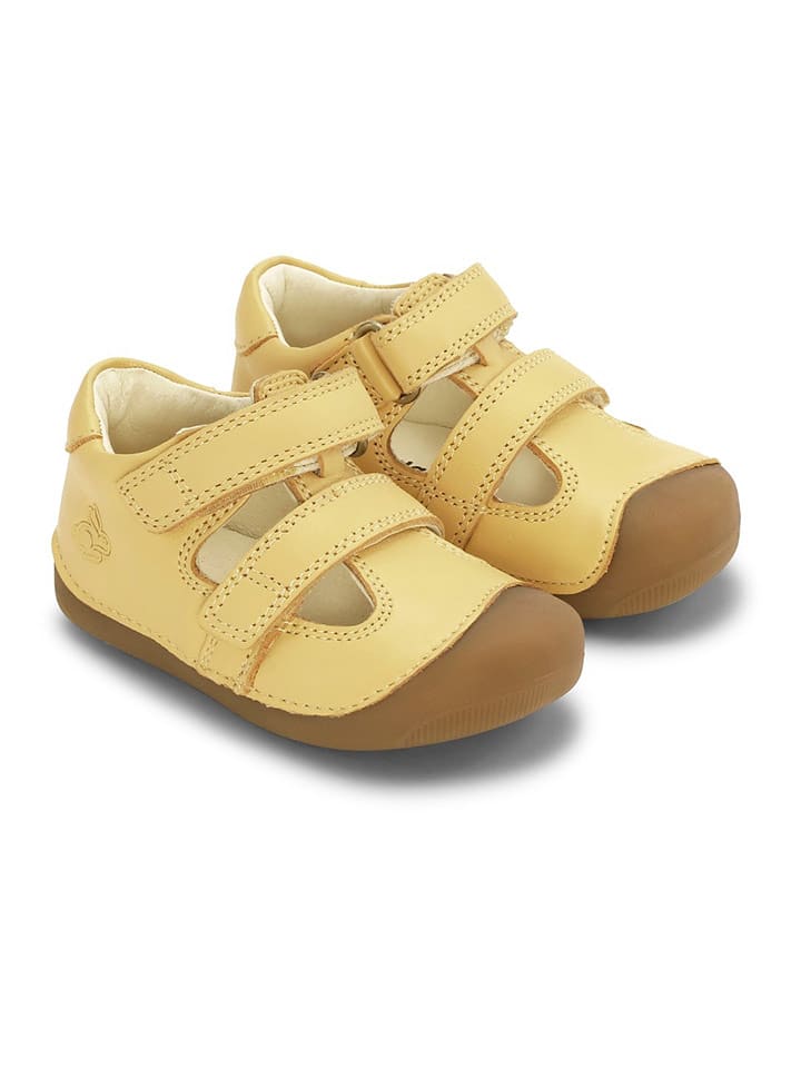 Bundgaard Skórzane półsandały "Petit Summer" w kolorze żółtym do chodzenia na boso rozmiar: 20