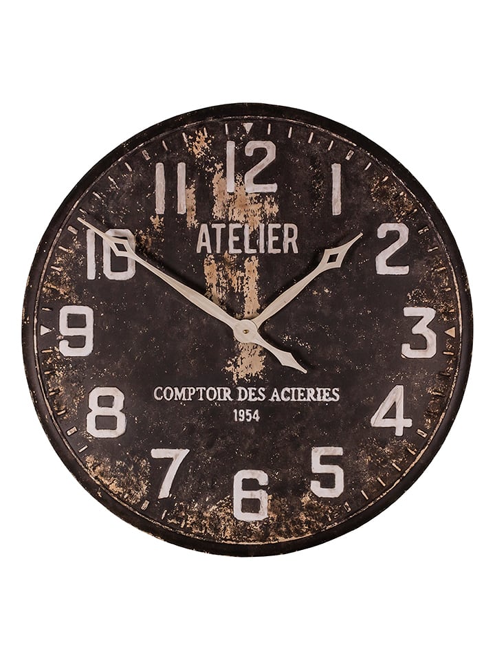Anticline Zegar ścienny w kolorze brązowym - Ø 74 cm rozmiar: onesize