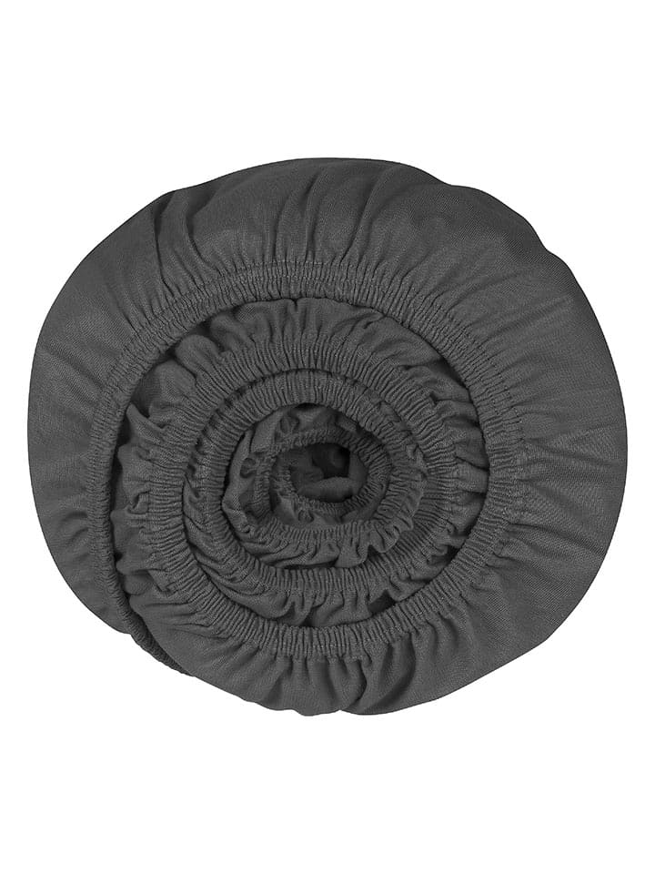 Schiesser Prześcieradło "Las Palmas" w kolorze antracytowym na gumce rozmiar: 100x200 cm