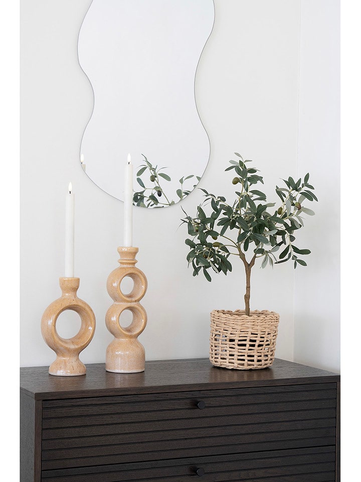 House Nordic Świecznik w kolorze beżowym - wys. 30,5 cm rozmiar: onesize