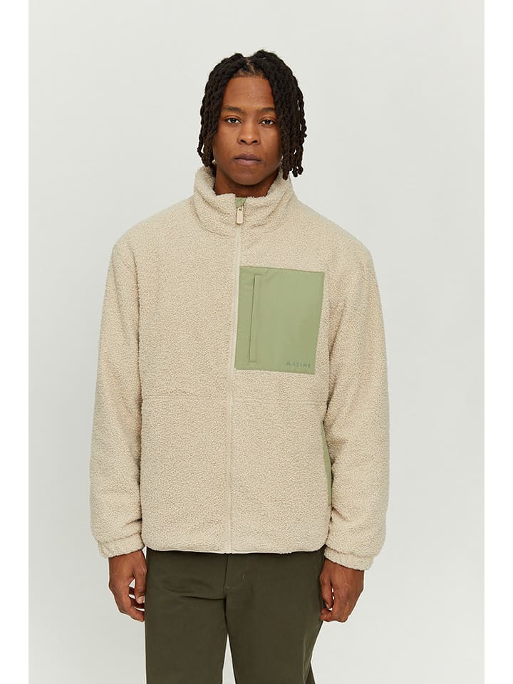 MAZINE Kurtka przejściowa "Pelican" w kolorze beżowo-zielonym rozmiar: S