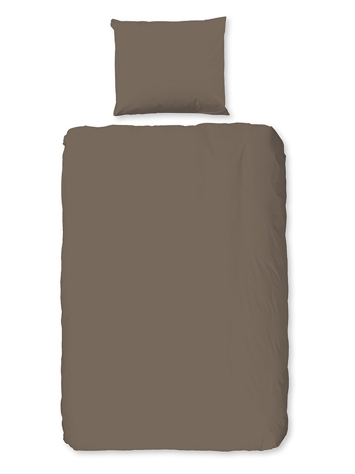 Pure Komplet pościeli w kolorze szarobrązowym z mikrofibry rozmiar: 140x220 cm