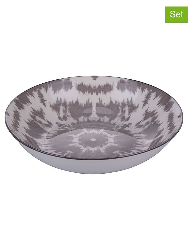 Villa d´Este Talerze głębokie (6 szt.) "The Grey" w kolorze szarym - Ø 20,5 cm rozmiar: onesize