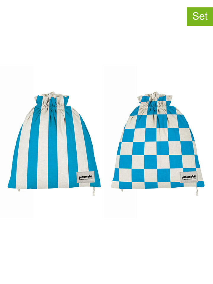 Playmobil Worki podróżne (2 szt.) w kolorze biało-niebieskim - 30 x 40 cm rozmiar: onesize