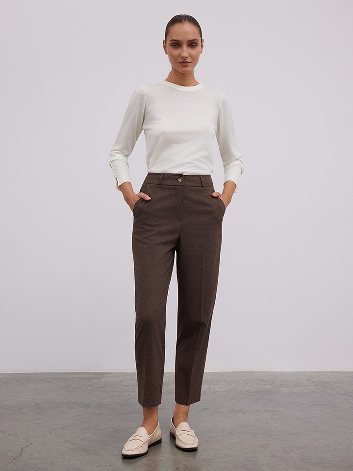 BGN Spodnie w kolorze brązowym rozmiar: 38